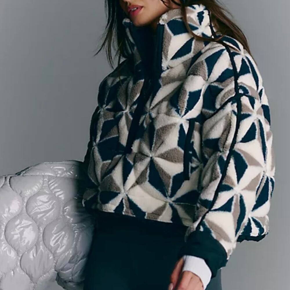 Free People Fleece Geometric *Rare*
